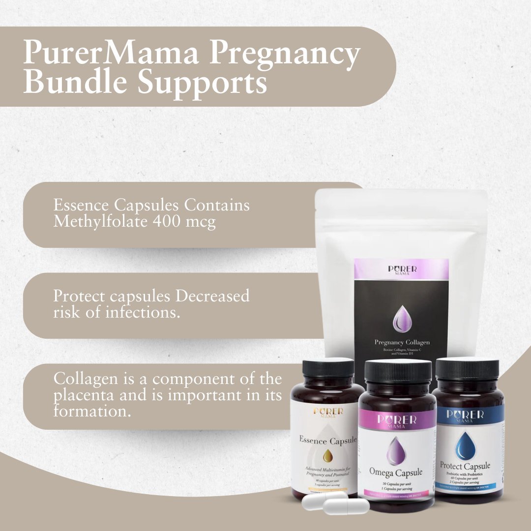 Pregnancy Bundle - prenatal multivit, collagen and probiotic BePurer Pregnancy Bundle - prenatal multivit, collagen and probiotic BePurer